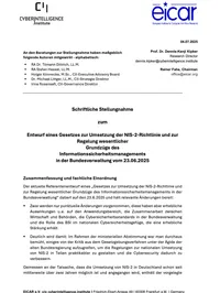 CII_EICAR_Stellungnahme25Jul04 NIS2_FINAL